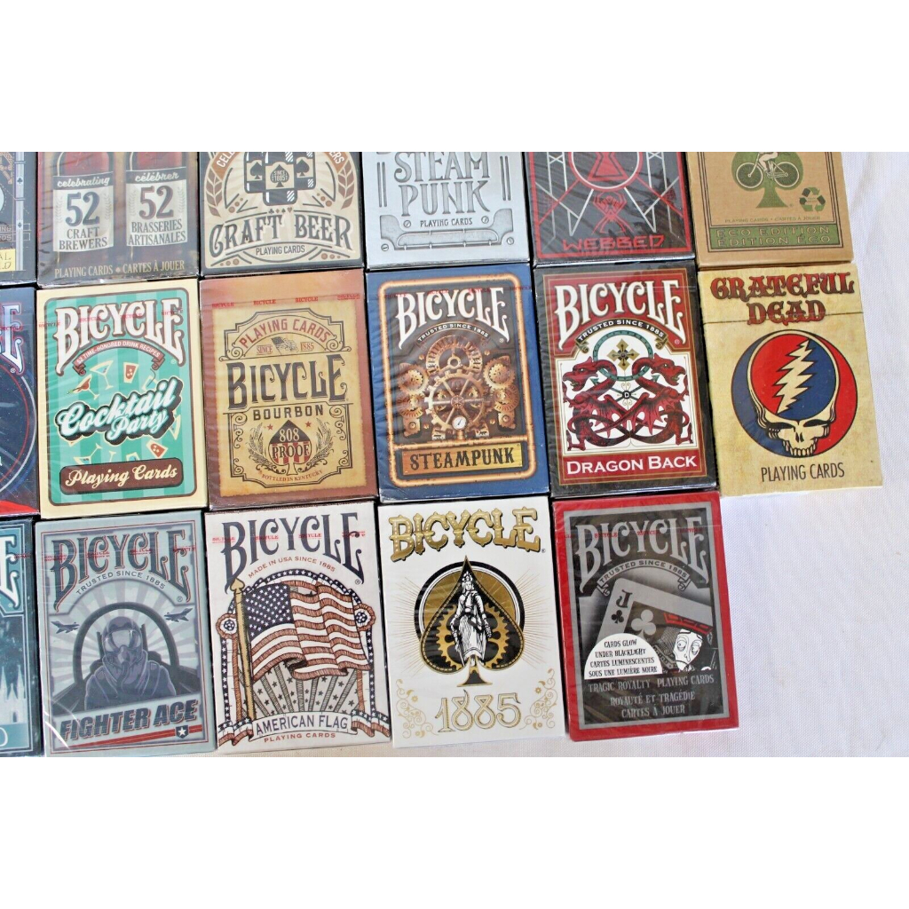 3 bộ bài Random 1 Fontaine +  2 Bicycle Set of 3 Playing Cards