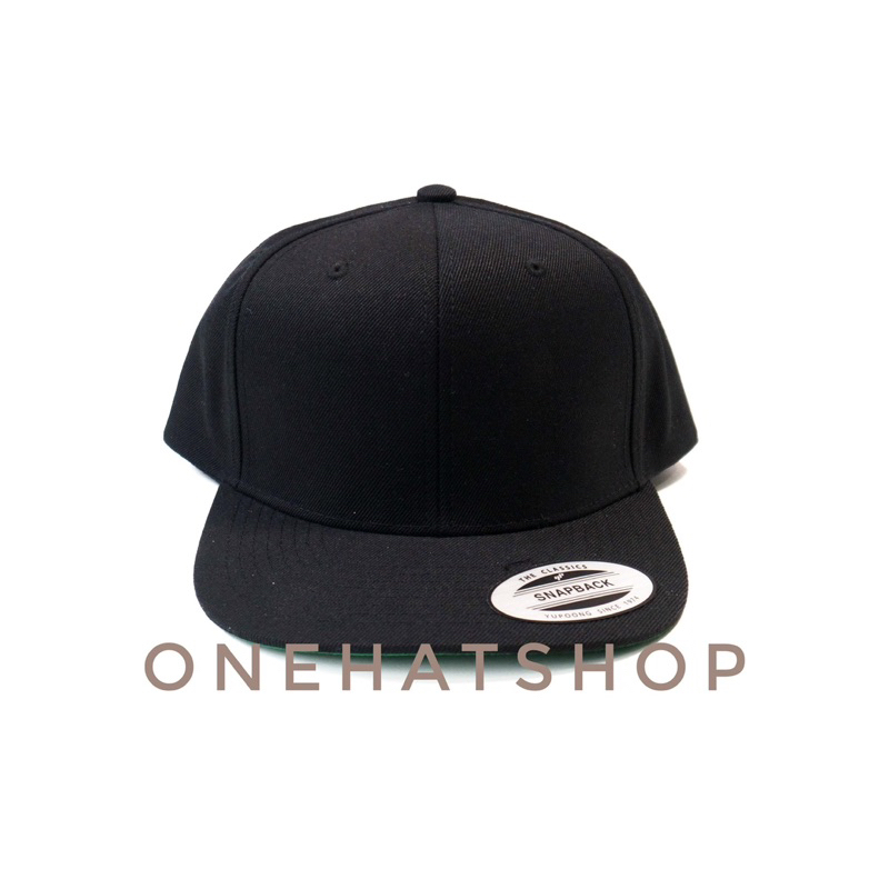 Nón snapback trơn đen mặt dưới xanh lá chất lượng cao