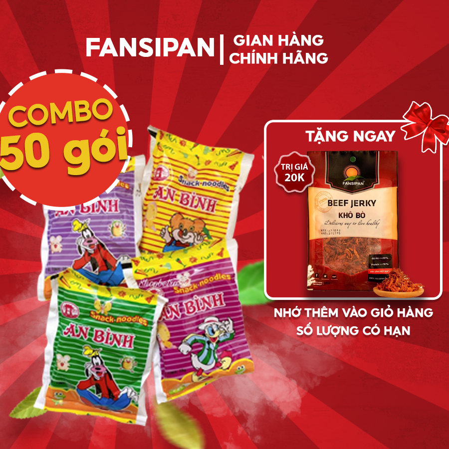 Mì tôm trẻ em ăn vặt tuổi thơ - Mì ăn vặt gói 20g siêu ngon - Ăn vặt NaNa