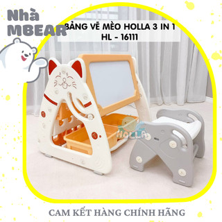 Bảng vẽ mèo đa năng Holla 3in1, tích hợp Bàn học - Kệ sách - Bảng vẽ cho bé
