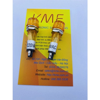 Đèn báo 220vac 10mm xd10-3 màu vàng