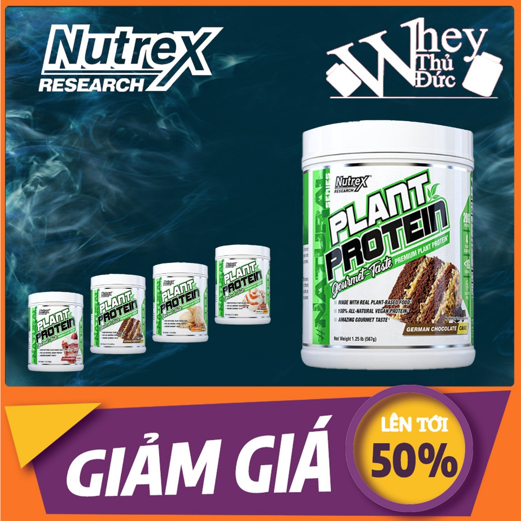 Plant Protein Nutrex 576g 18 servings vị Socola - Whey Protein thực vật dành cho người ăn chay