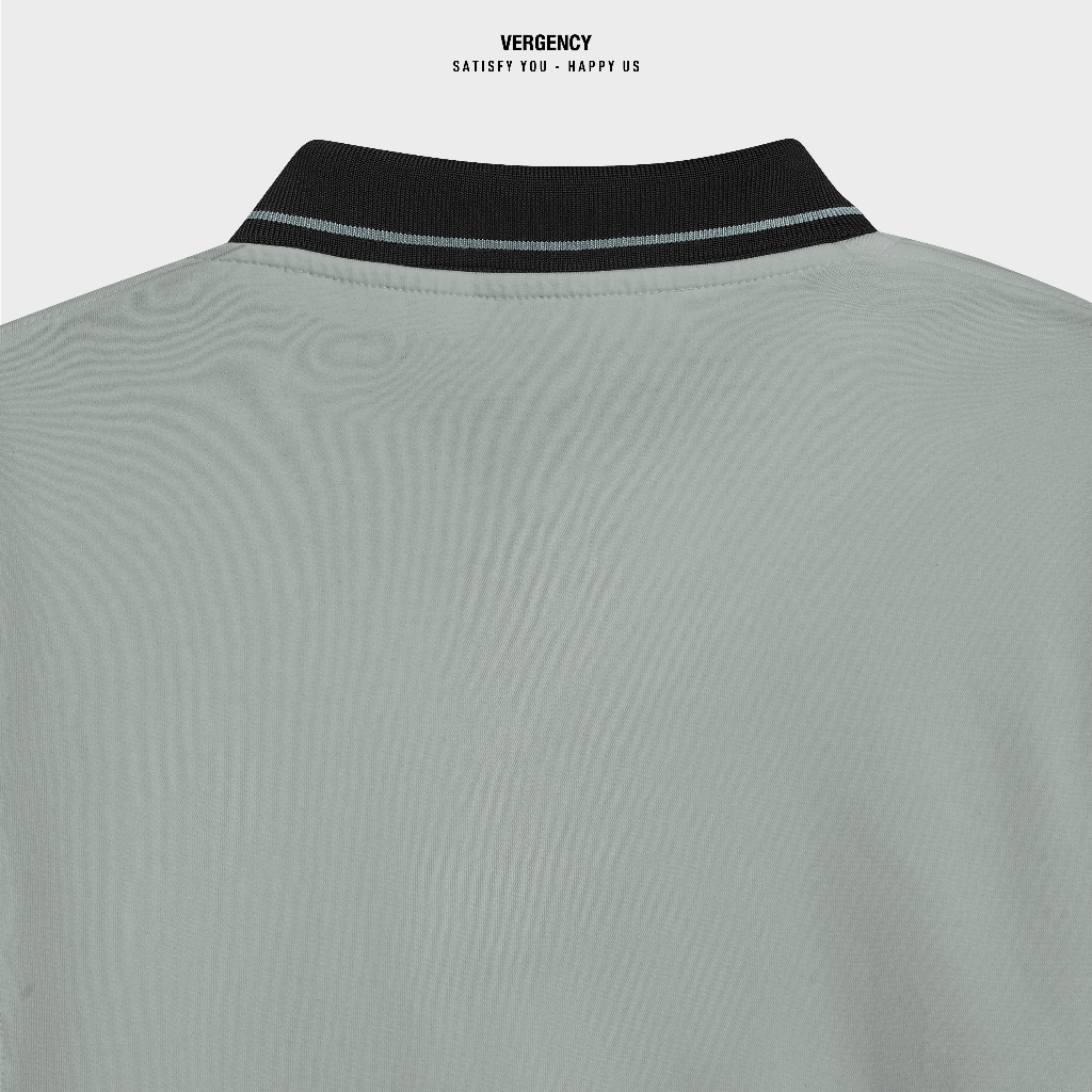 Áo polo Vergency nam nữ 016 Mix Line/ Gray, white