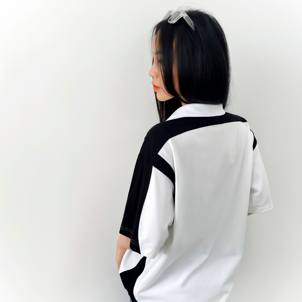 Áo polo Vergency nam nữ 015 Mix/ Gray, white