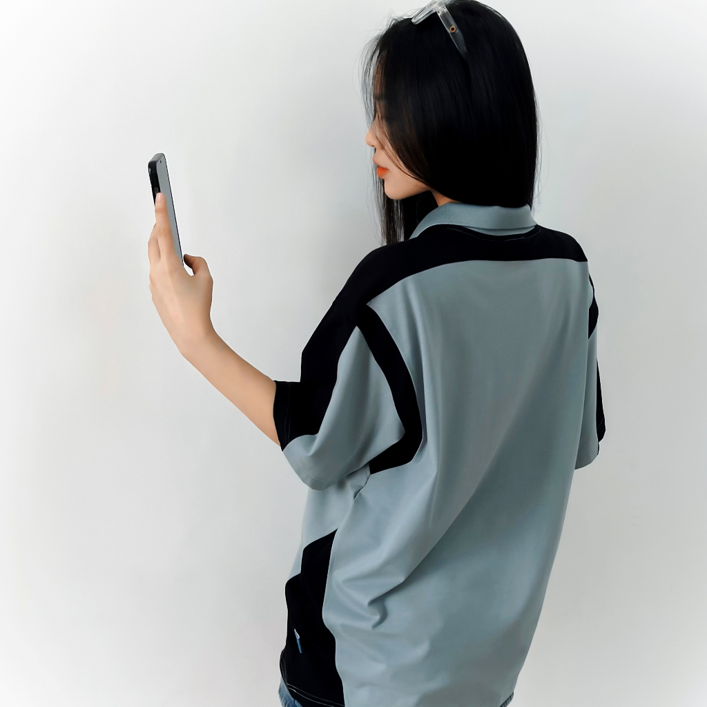 Áo polo Vergency nam nữ 015 Mix/ Gray, white