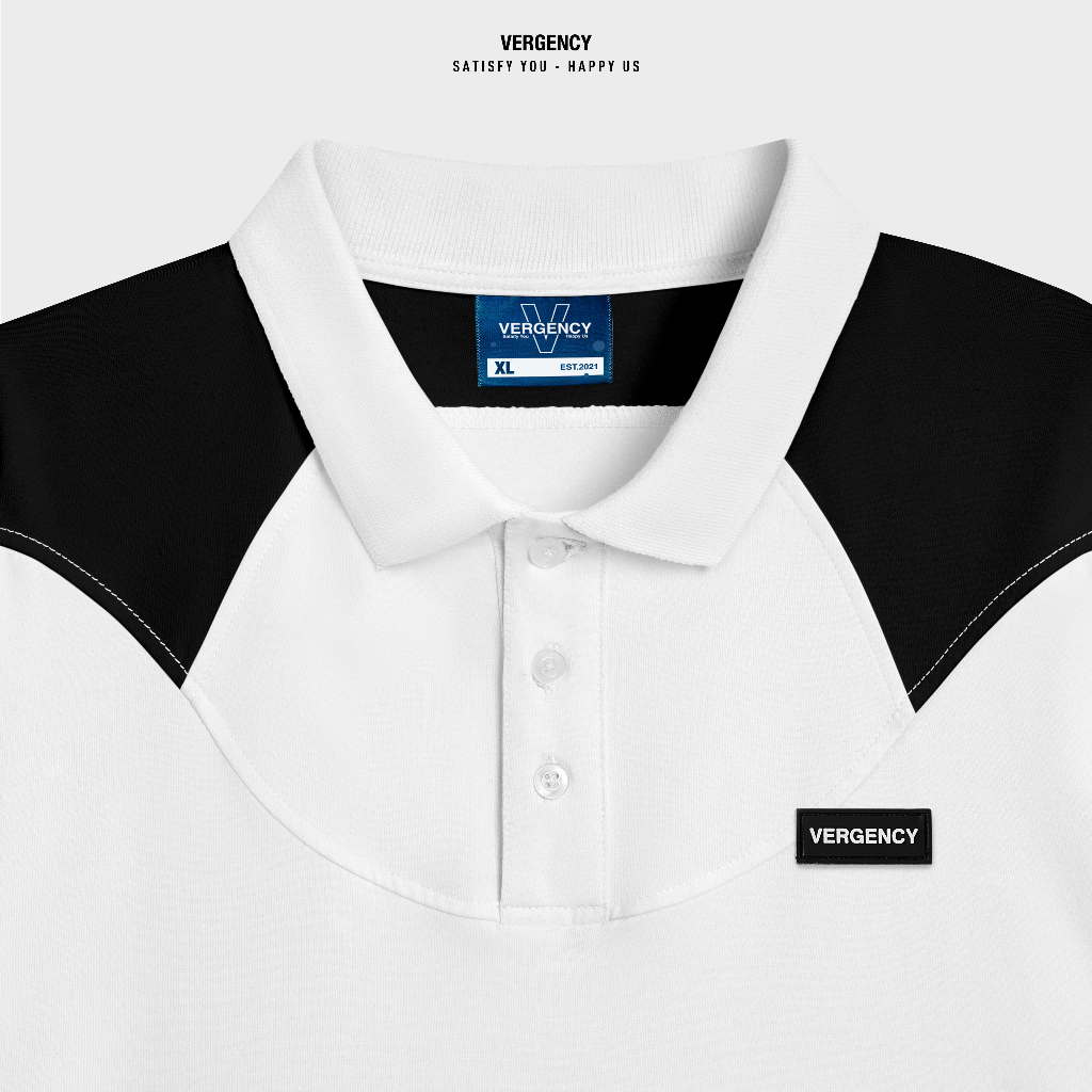 Áo polo Vergency nam nữ 015 Mix/ Gray, white