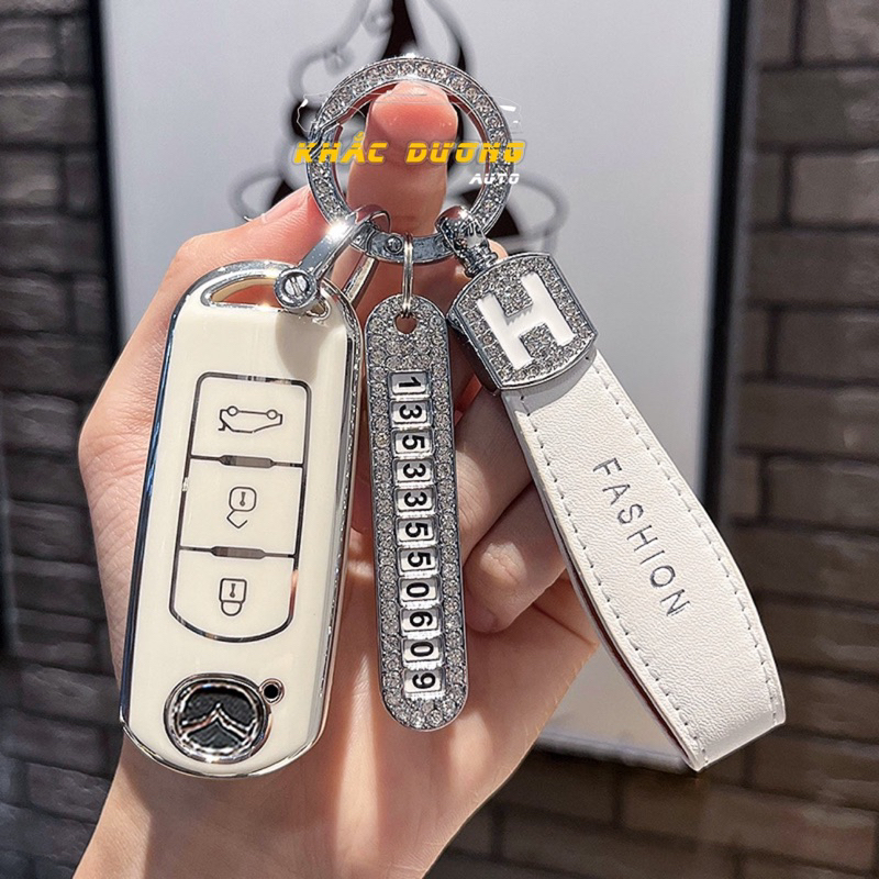 Ốp chìa khoá Mazda 2 3 6 CX5 TPU đính đá nhân tạo sang trọng