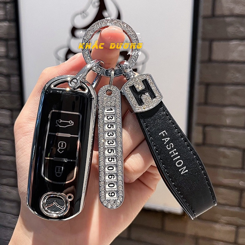 Ốp chìa khoá Mazda 2 3 6 CX5 TPU đính đá nhân tạo sang trọng