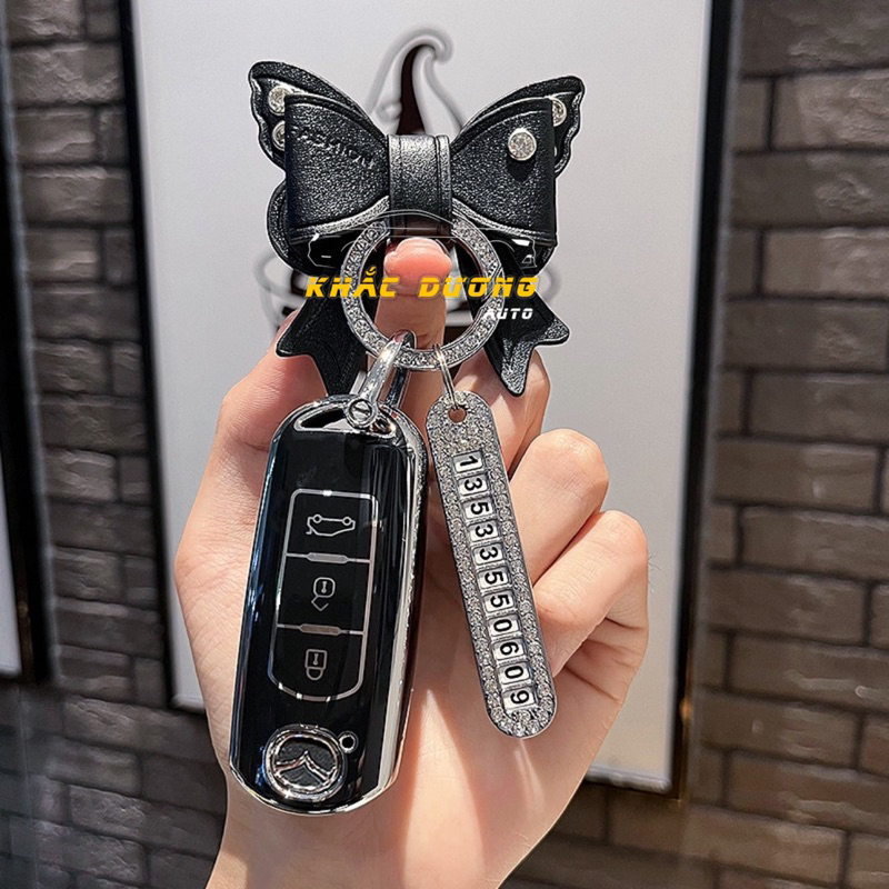 Ốp chìa khoá Mazda 2 3 6 CX5 TPU đính đá nhân tạo sang trọng