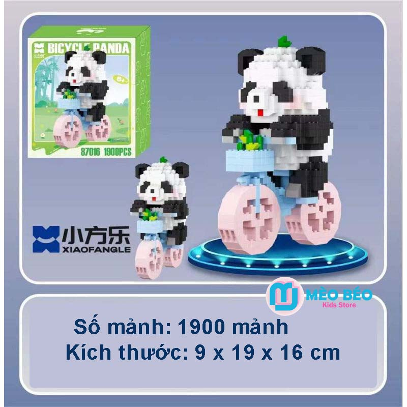 Mô hình lắp ráp Gấu Trúc Hoa Hoa dễ thương - Mèo Béo Kids Store