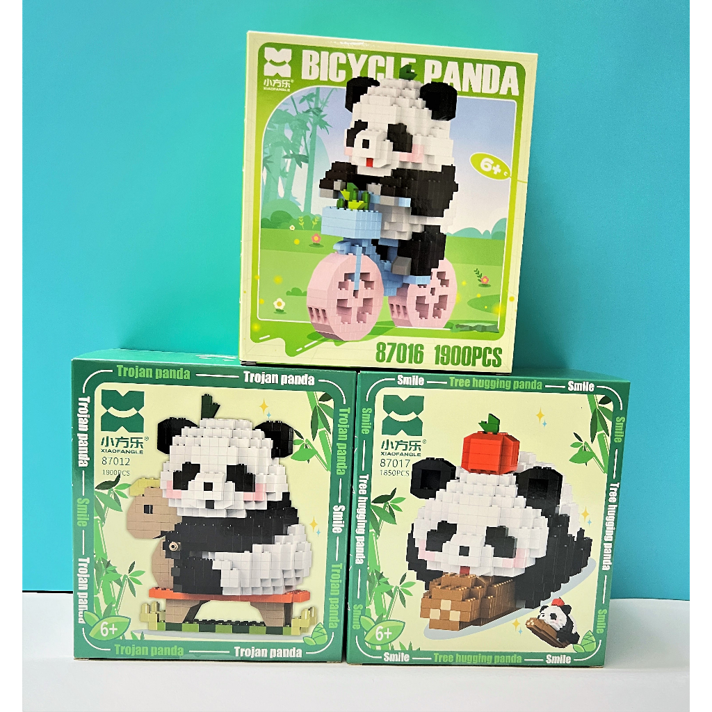 Mô hình lắp ráp Gấu Trúc Hoa Hoa dễ thương - Mèo Béo Kids Store