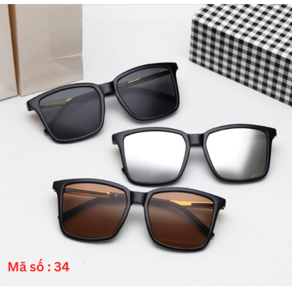 Kính mát nam nữ thời trang mắt râm tráng gương chống tia uv phong cách Hàn Quốc