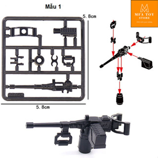  Đồ chơi lắp ráp swat army  mô hình lắp ghép quân sự - Súng tiểu liên M2  MFA TOY STORE  