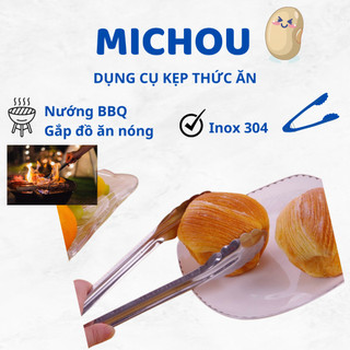 Kẹp gắp thức ăn nóng, đồ nướng / kẹp gắp bánh inox