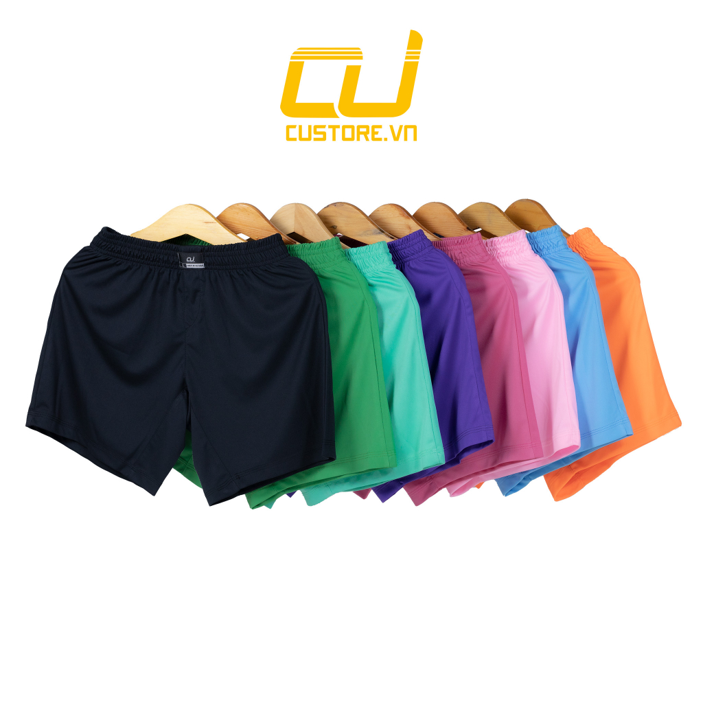 Quần thun lạnh Thái Lan Unisex, quần short chất vải thoáng mát, phong cách đơn giản - CUSTORE