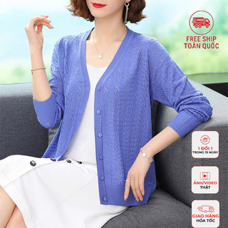 Áo Cardigan Len mỏng nữ Áo khoác cardigan nữ len mỏng Hàn Quốc Dài tay, Len mềm mịn thời trang thu đông xinh cho nữ