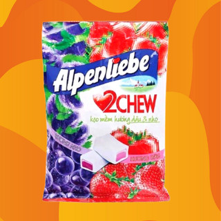 Kẹo mềm alpenliebe 2 vị hương dâu và nho mềm ngon kẹo đồ ăn vặt cho bé và mọi người