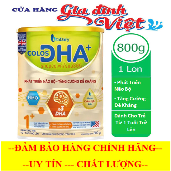 Sữa Colos DHA 1+_800g - Date Luôn Mới