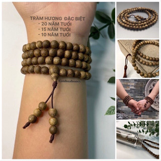 Vòng tay trầm hương tốc kiến 108 hạt đặc biệt 6mm