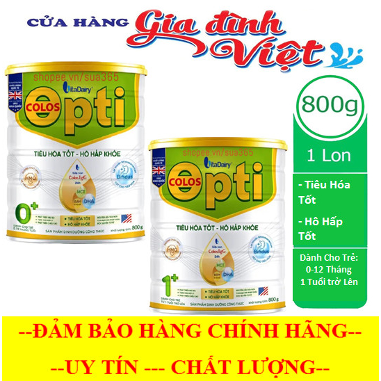Sữa COLOS OPTI ( 0+ và 1+)_ 800G - Date Luôn Mới