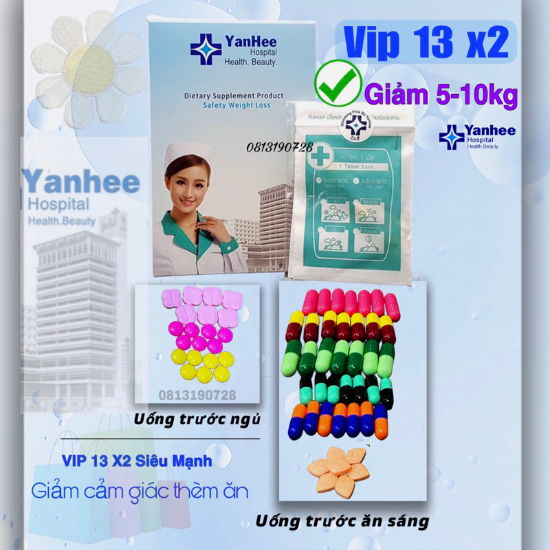 Giảm cân cấp tốc Vip 13 X2 Yanhee phiên bản cao cấp