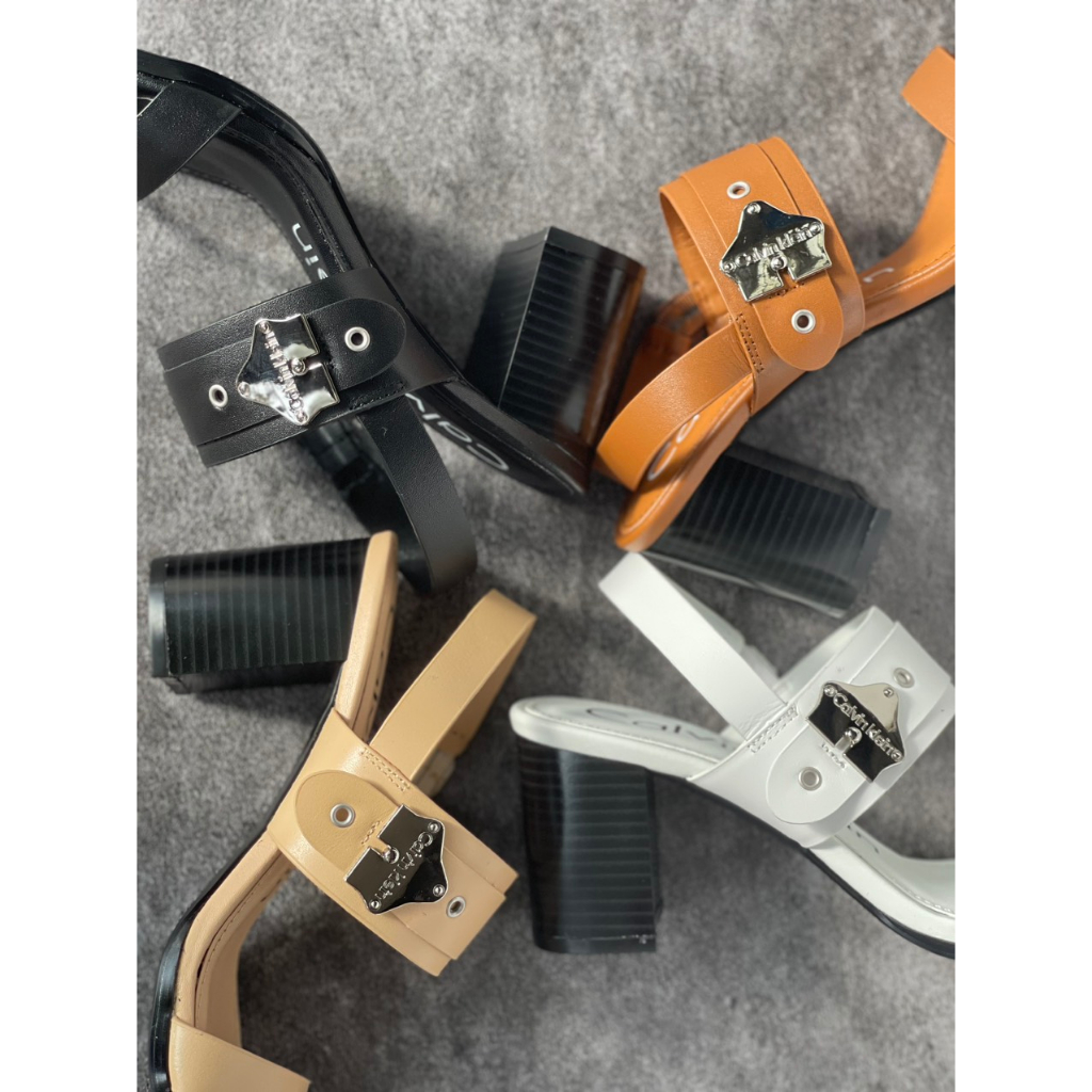 Giày Sandal Nữ Cao Gót Đế Đúc Siêu Nhẹ Quai Ngang