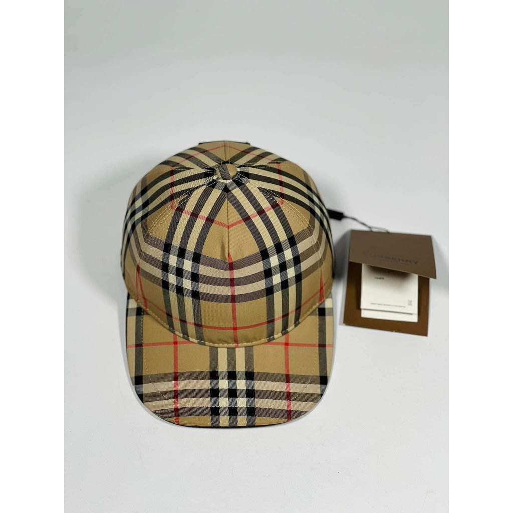 Mũ lưỡi trai, nón kết Burberry kẻ sọc fullbox bill thẻ LA fullbox