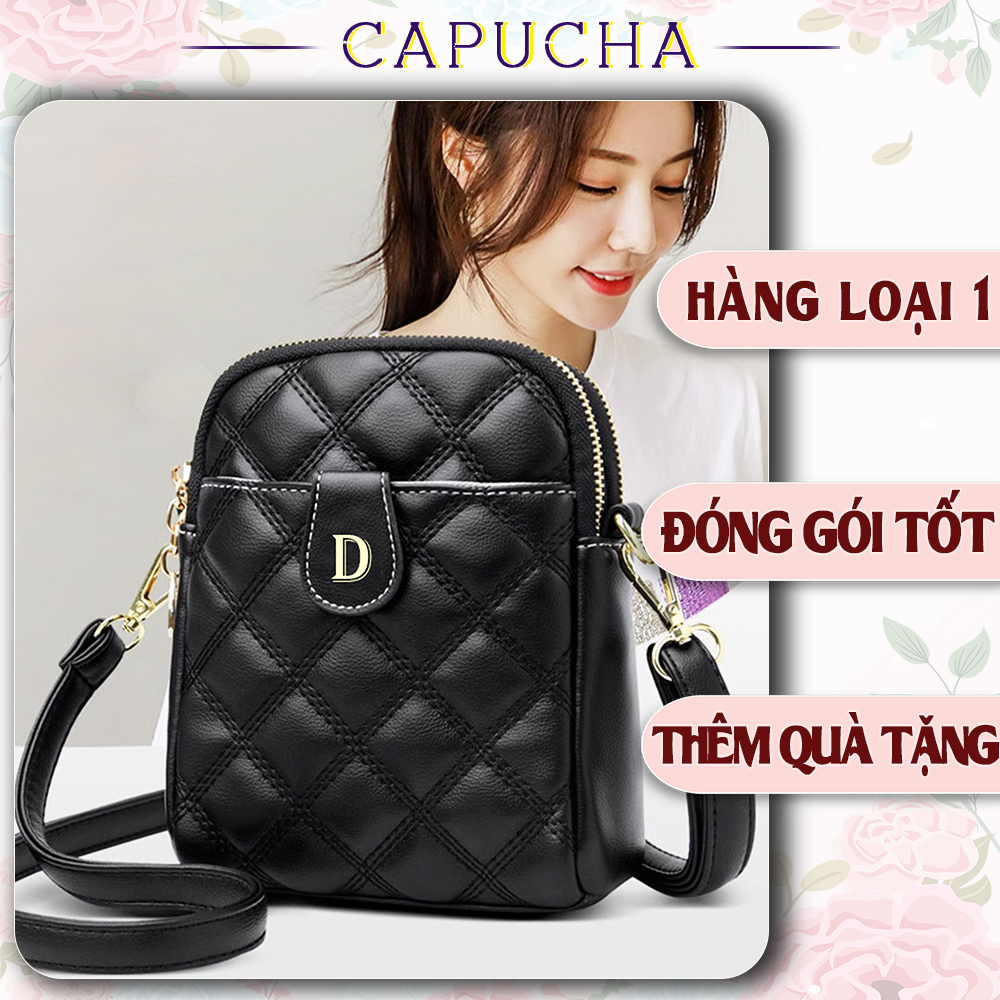 Túi xách nữ đeo chéo dạo phố đựng vừa điện thoại ví tiền tiện lợi Capucha T335