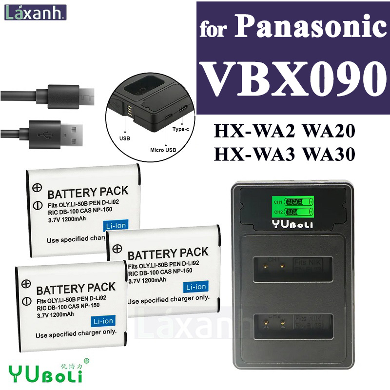 Pana Lumix VW-VBX090 | Pin và Dock sạc máy ảnh Pana Lumix HX-WA03 HX-WA2 HX-WA20 HX-WA30 HX-WA3