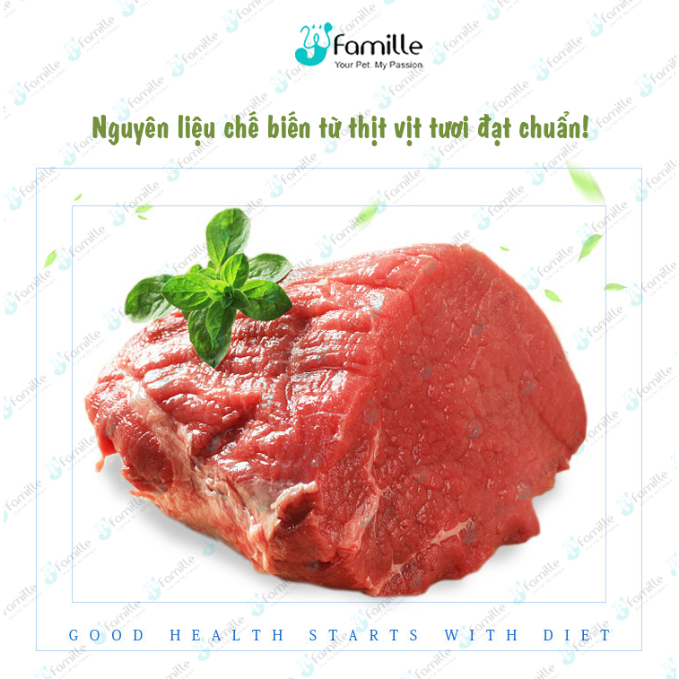 Snack Cho Thú Cưng JFamille, Đùi Vịt Cuộn Xương Sữa, Treat Thưởng Sạch Răng Miệng, Bổ Sung Dinh Dưỡng Cho Chó. JF129