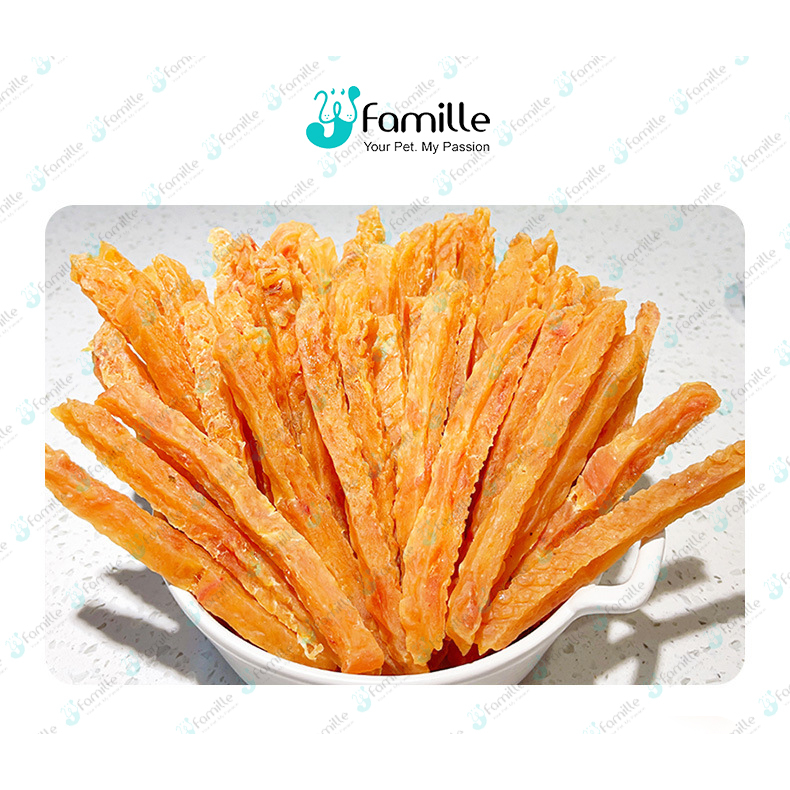 Snack Ăn Vặt Cho Chó Mèo JFAMILLE, Gà Vịt Tẩm Sữa Dê, Treat Thưởng Bổ Sung Dinh Dưỡng & Chất Béo. JF245