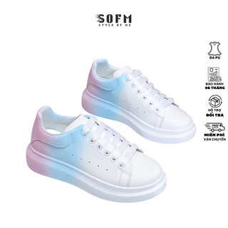 Giày sneaker thể thao nữ gradient tăng chiều cao 4cm phối màu phong cách Hàn Quốc dễ phối đồ
