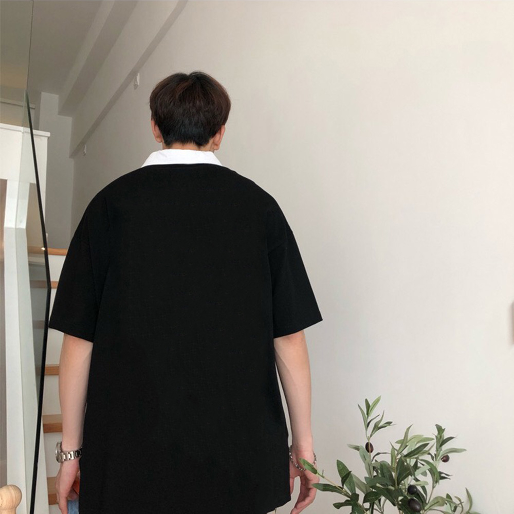 Áo Polo Unisex form rộng tay lỡ nam nữ HL01