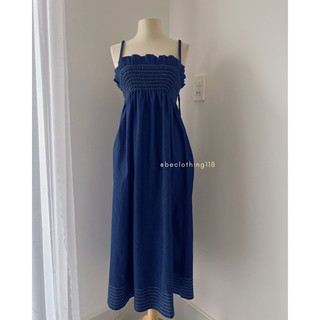 Đầm midi doll jean 2 dây bothun ngực