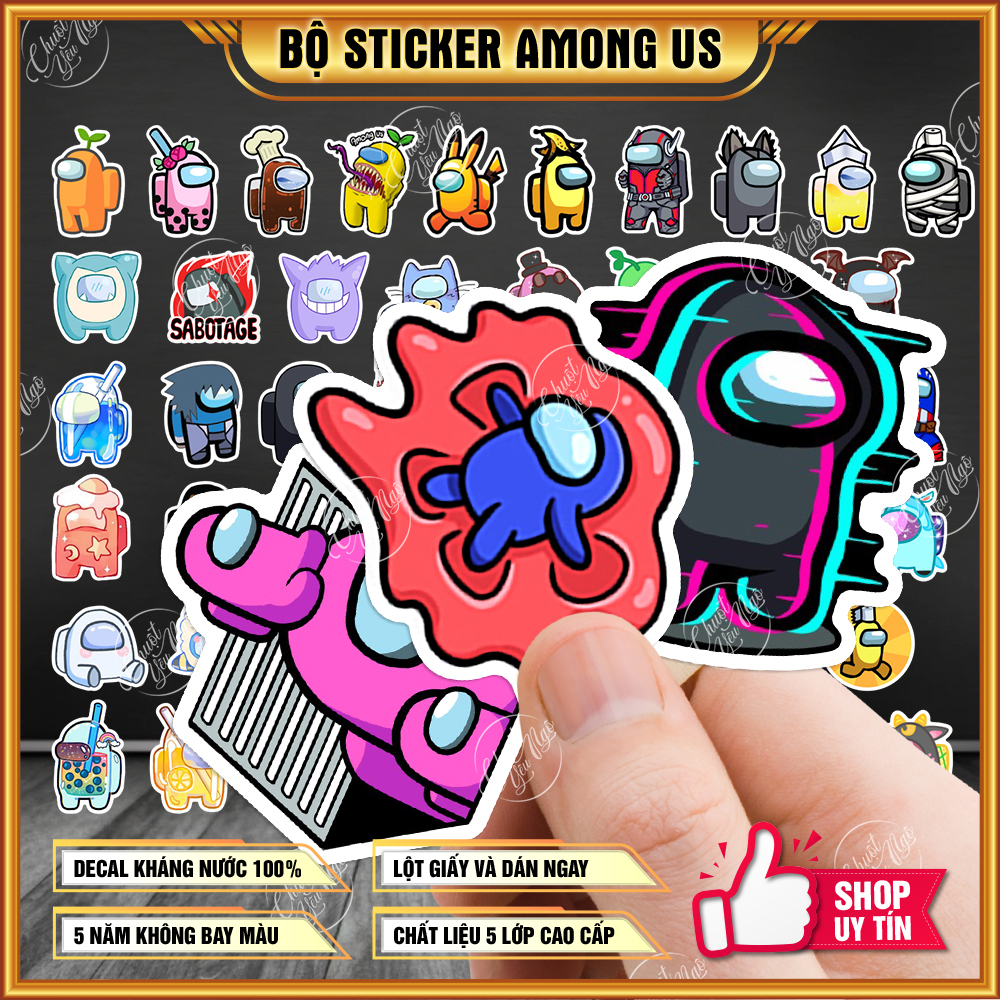 180 mẫu sticker hình dán Among Us