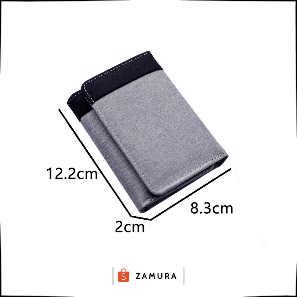 Ví vải nam/nữ canvas phong cách trẻ trung năng động nhiều ngăn đựng thẻ