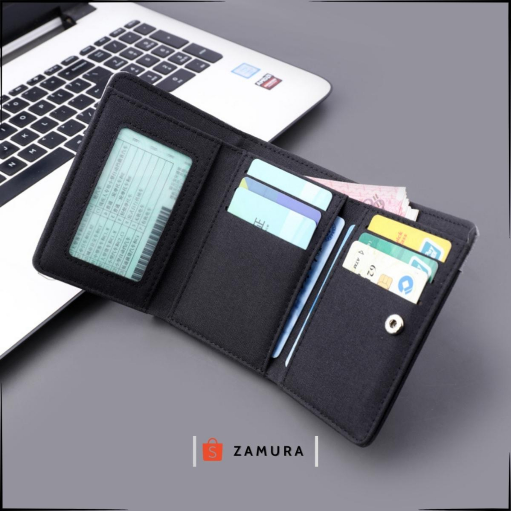 Ví vải nam/nữ canvas phong cách trẻ trung năng động nhiều ngăn đựng thẻ