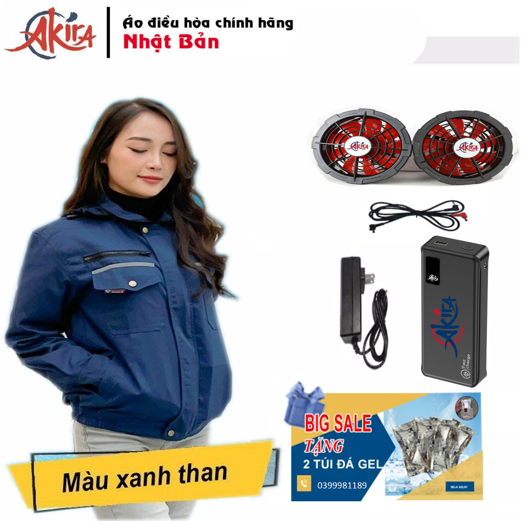 Áó điều hòa pin 30000mah 12V bảo hành 6 tháng