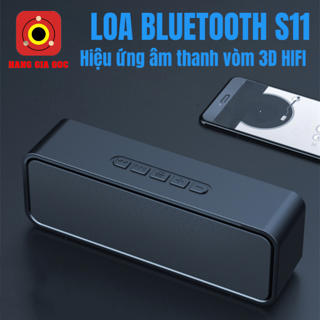 Loa bluetooth S11-10W mẫu mới pin 1500mah, kết nối được 2 loa mới nhau, âm thanh ấm, bass mạnh - Hàng nhập khẩu