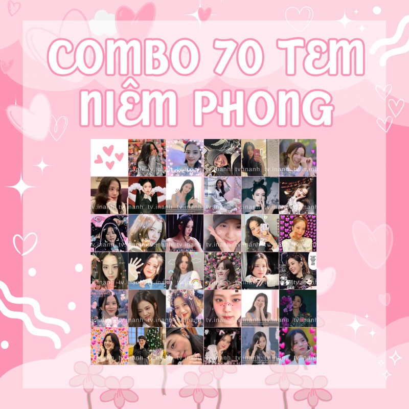 Combo 70 tem dán niêm phong ver JISOO BLACKPINK