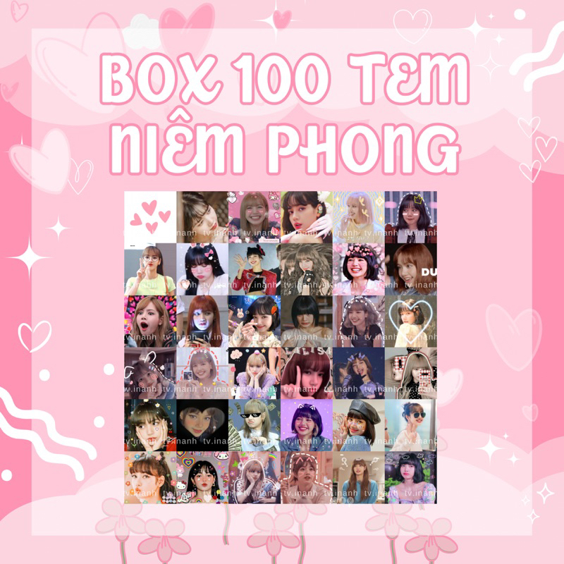 Box mix 100c tem niêm phong BLACKPINK