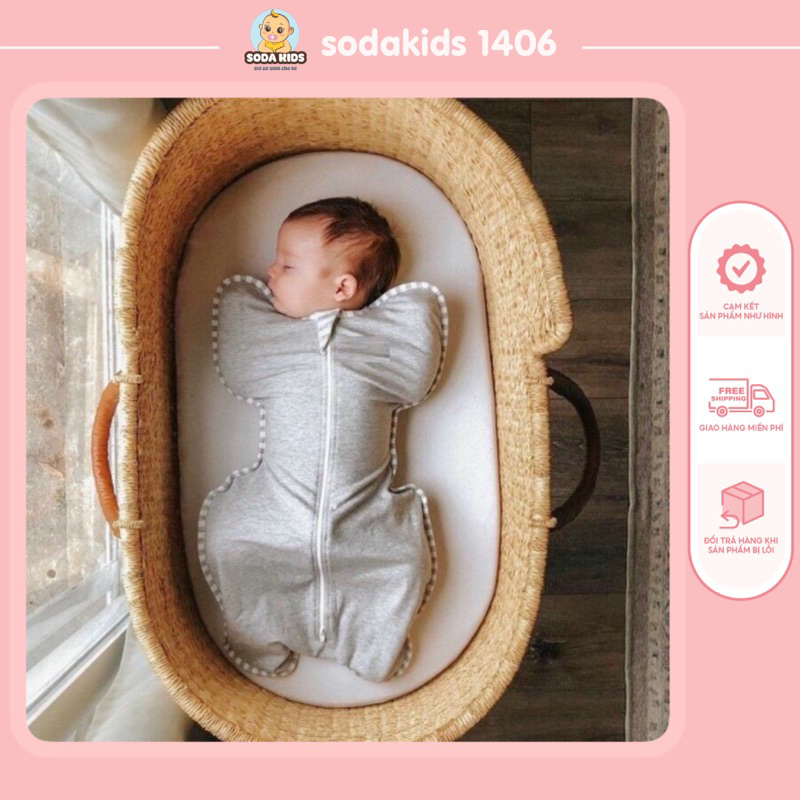 Túi ngủ có khoá kéo cho bé swadding