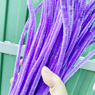 [12] Kẽm Nhung Thẳng Loại 2 Màu Tím Violet (1 Bó Khoảng Trên Dưới 95-100 Cây) Làm Hoa Thủ Công