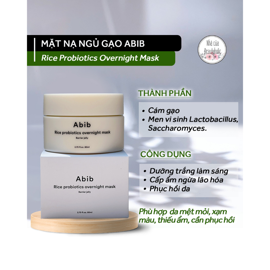 Mặt nạ ngủ gạo ABIB RICE PROBIOTICS OVERNIGHT MASK