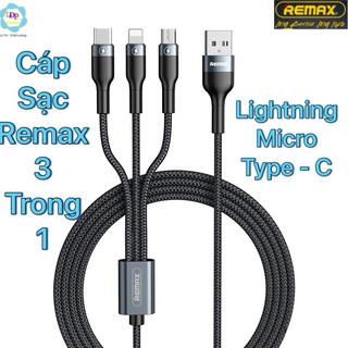 Dây cáp sạc remax rc-070th 3 trong 1: lightni + type c + micro
