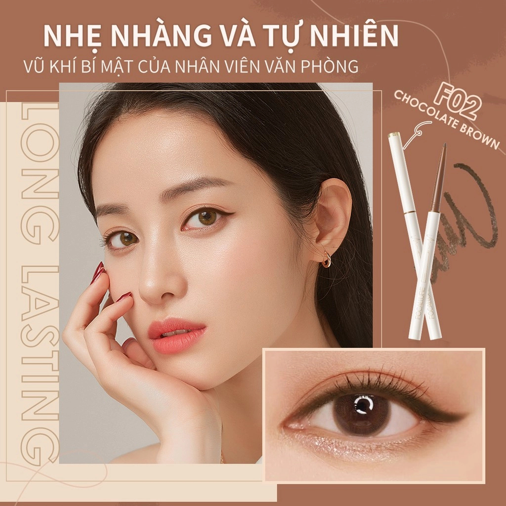 [HÀNG SẴN] Bút chì kẻ mắt FOCALLURE đầu mảnh 1.7mm chống thấm nước lâu trôi 1g FA243