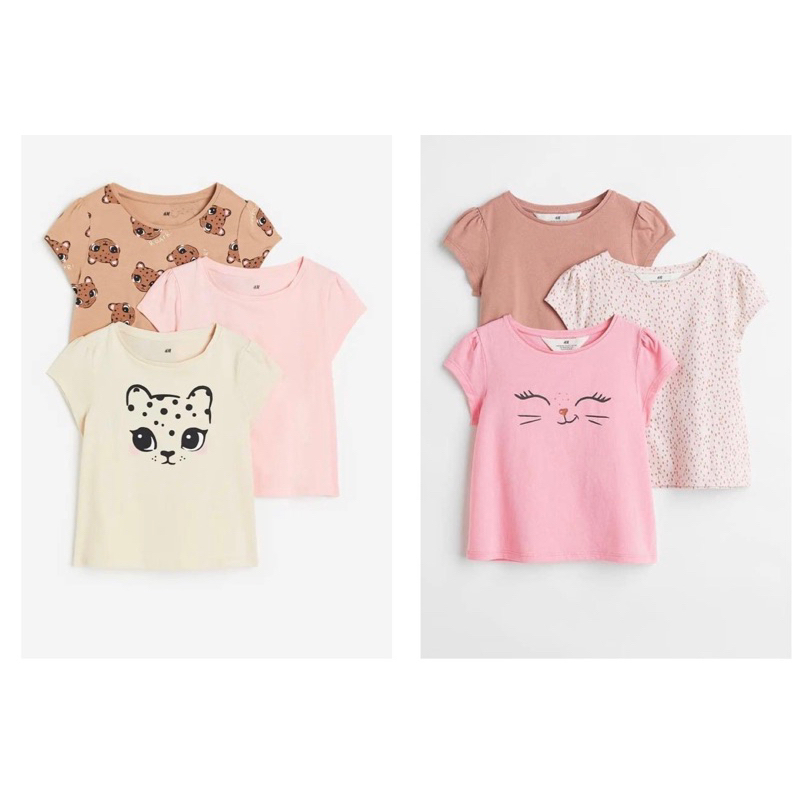 SET 3 áo cotton HM bé gái