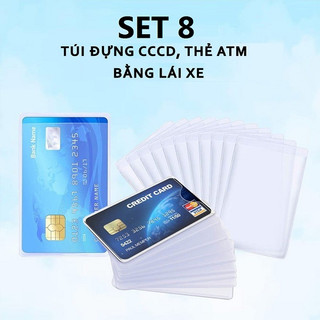 [HCM Giá Rẻ] Set 8 Vỏ Bọc Thẻ ATM Thẻ Sinh Viên Nhân Viên Căn Cước Bảo Quản  An Toàn Tiện Lợi