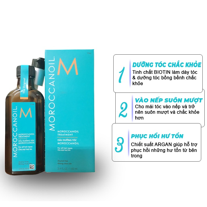 Moroccanoil Tinh dầu dưỡng ẩm moroccanoil chai 100ml