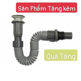 Lavabo sứ treo tường cao cấp ( Tặng kèm xiphong xả ruột gà )